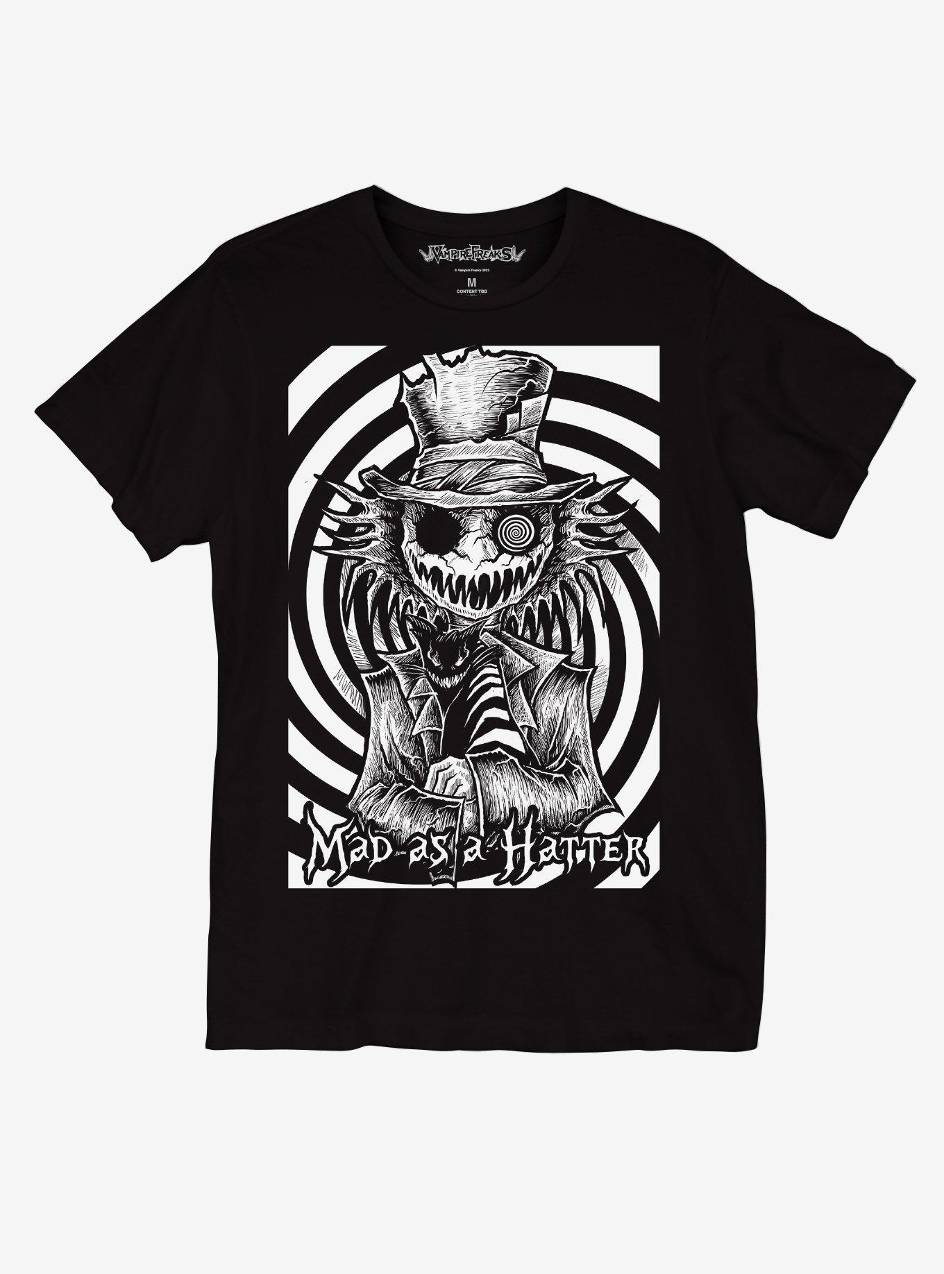 Vampire Freaks Mad As A Hatter T-Shirt, BLACK, hi-res