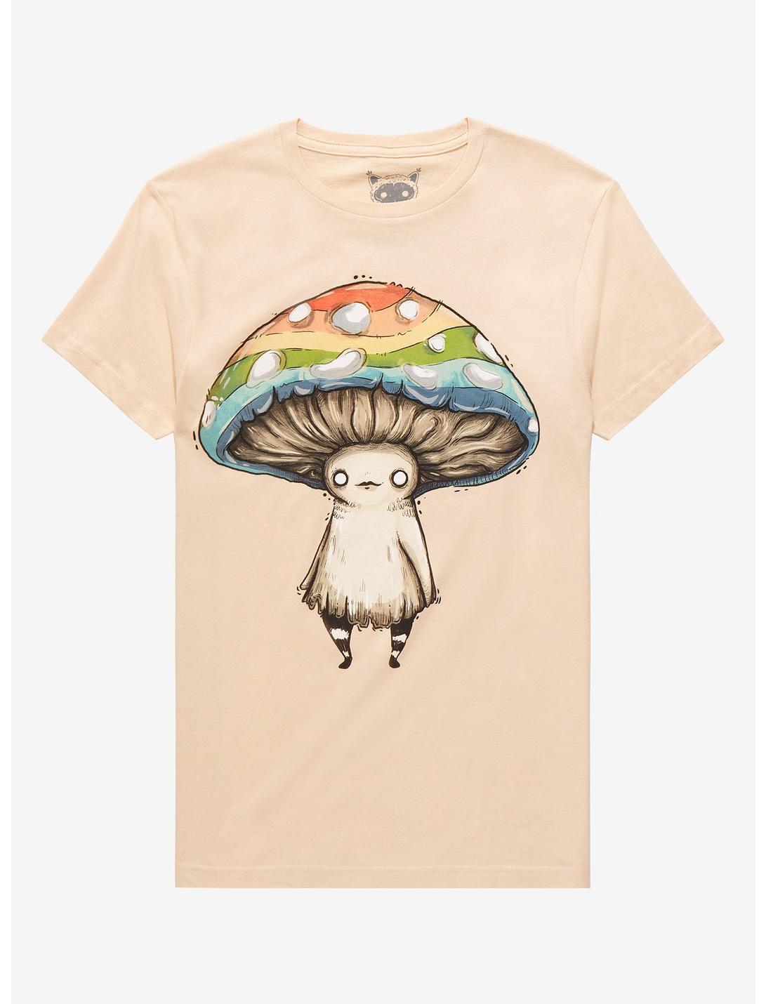 Rainbow Mushroom T-Shirt By Guild Of Calamity, IVORY, hi-res
