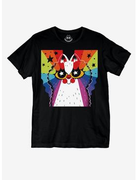 Rainbow Cat T-Shirt By Pink Gabbercat, , hi-res
