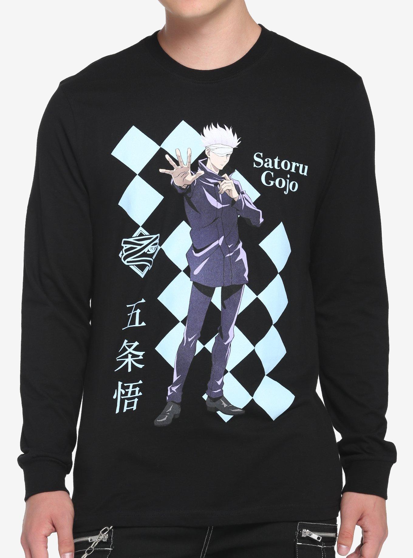 Episode x Jujutsu Kaisen Laughing Gojo Black Long Sleeve T-Shirt