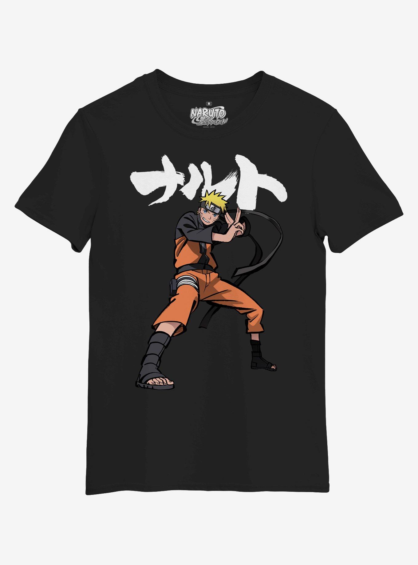 Naruto Shippuden Naruto Uzumaki Kanji T-Shirt, BLACK, hi-res