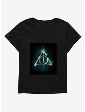 Harry Potter Smoky Deathly Hallows Symbol Womens T-Shirt Plus Size, , hi-res