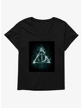 Harry Potter Smoky Deathly Hallows Symbol Womens T-Shirt Plus Size, , hi-res