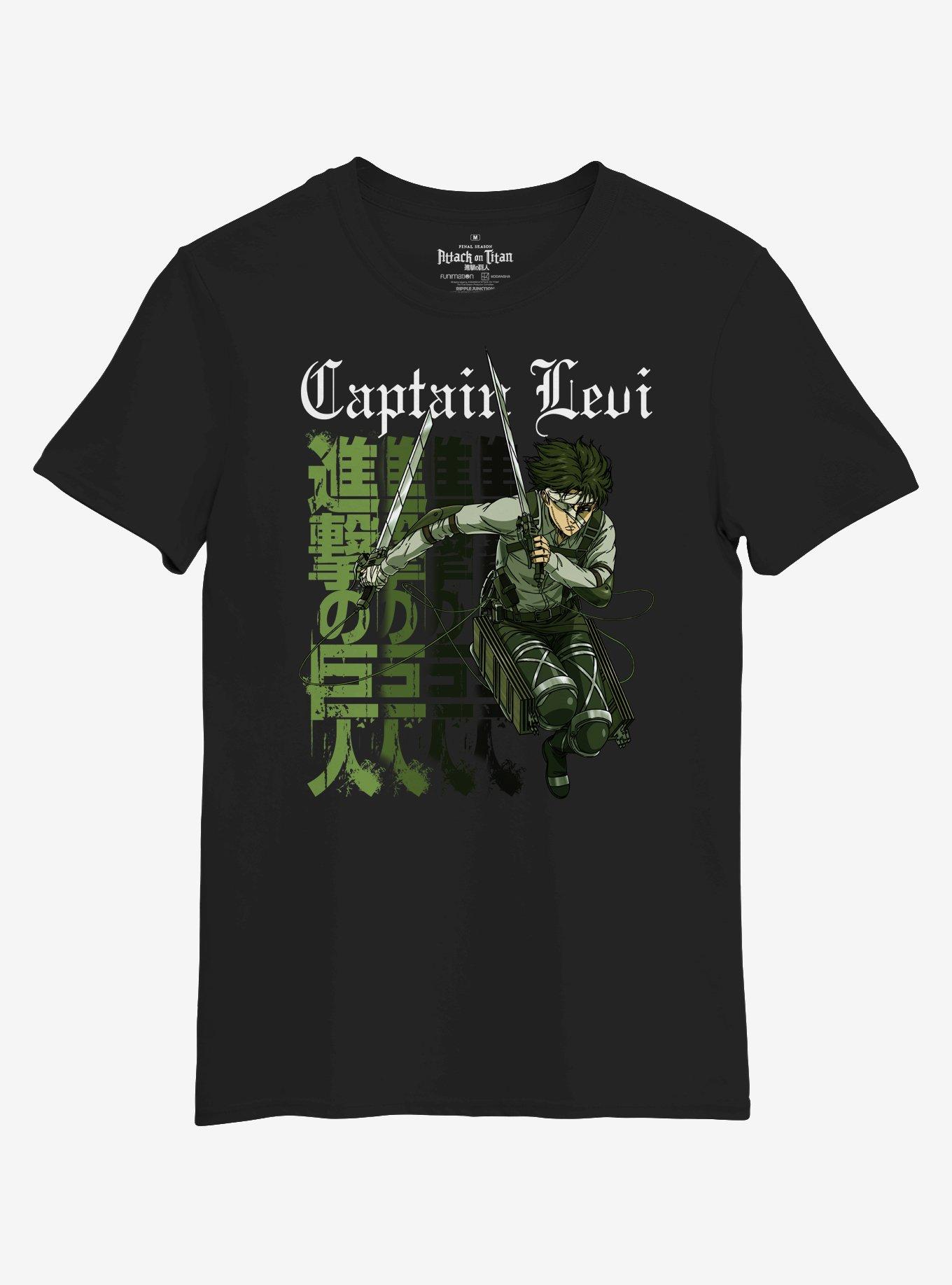 Humoristisch Verzoenen Defilé Attack On Titan Final Season Captain Levi T-Shirt | Hot Topic