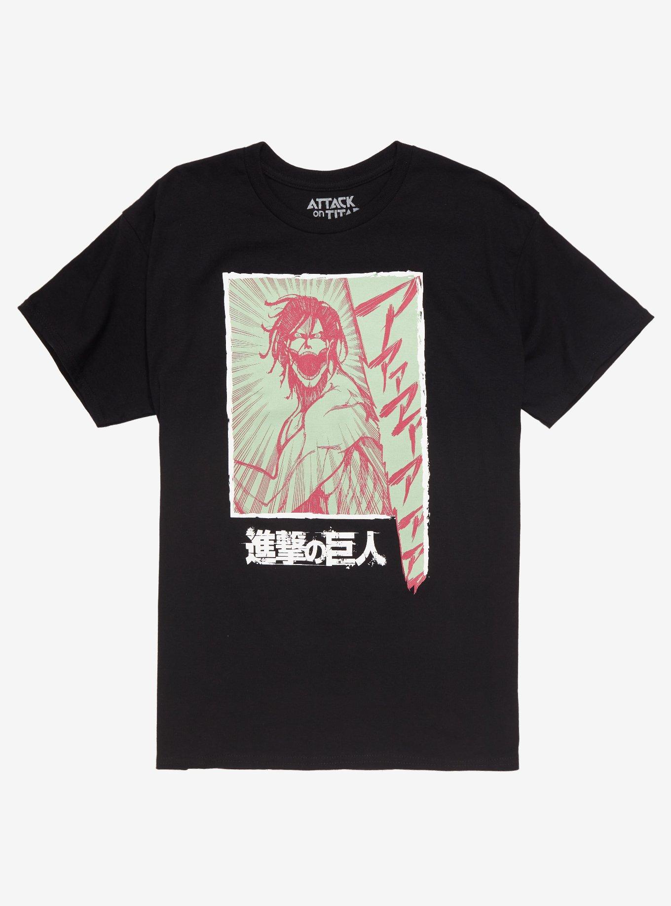 Attack On Titan Attack Titan Scream T-Shirt, BLACK, hi-res