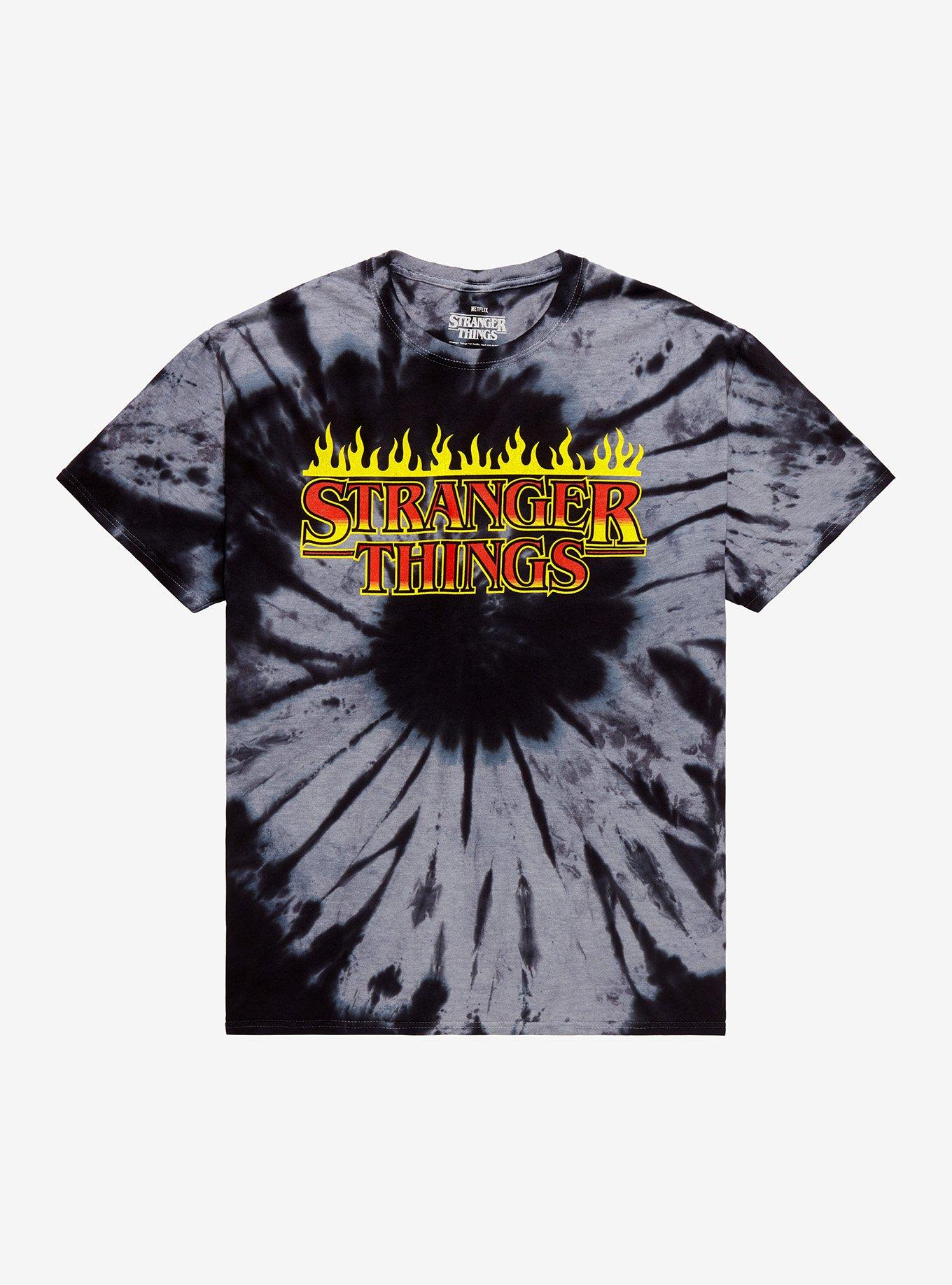 STRANGER THINGS FLAME LOGO TIE-DYE TEE