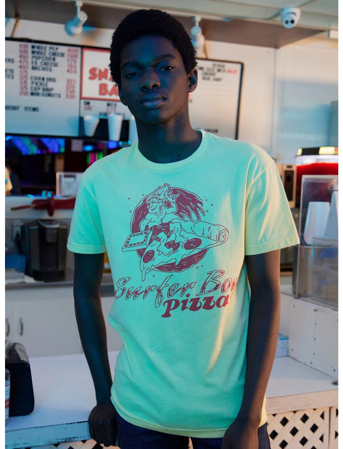 Stranger Things Surfer Boy Pizza T-Shirt, MULTI, hi-res