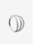 Steel Silver Triple Ring Septum Clicker, , hi-res