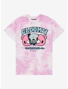 Gloomy Bear Skull Pink Tie-dye T-Shirt, , hi-res