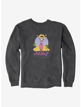 I Dream Of Jeannie At The Beach Sweatshirt, CHARCOAL HEATHER, hi-res