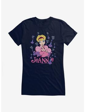 I Dream Of Jeannie Bottle Couch Girls T-Shirt, NAVY, hi-res