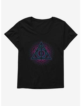 Harry Potter Psychadelic Deathly Hallows Womens T-Shirt Plus Size, , hi-res
