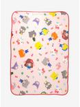 Fruits Basket x Hello Kitty and Friends Characters Allover Print Throw - BoxLunch Exclusive, , hi-res