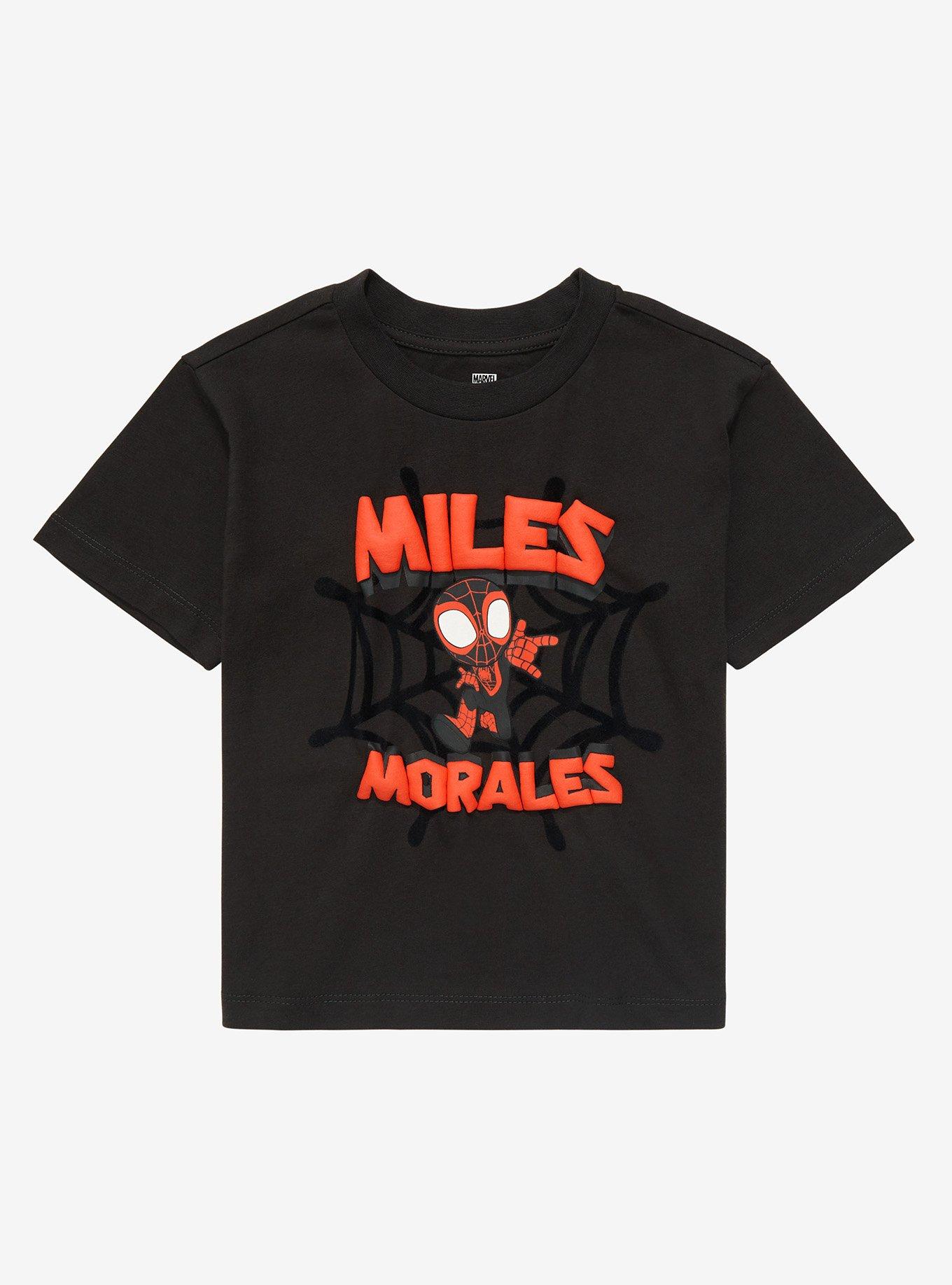 Marvel Spider-Man Miles Morales Web Toddler T-Shirt - BoxLunch Exclusive, BLACK, hi-res