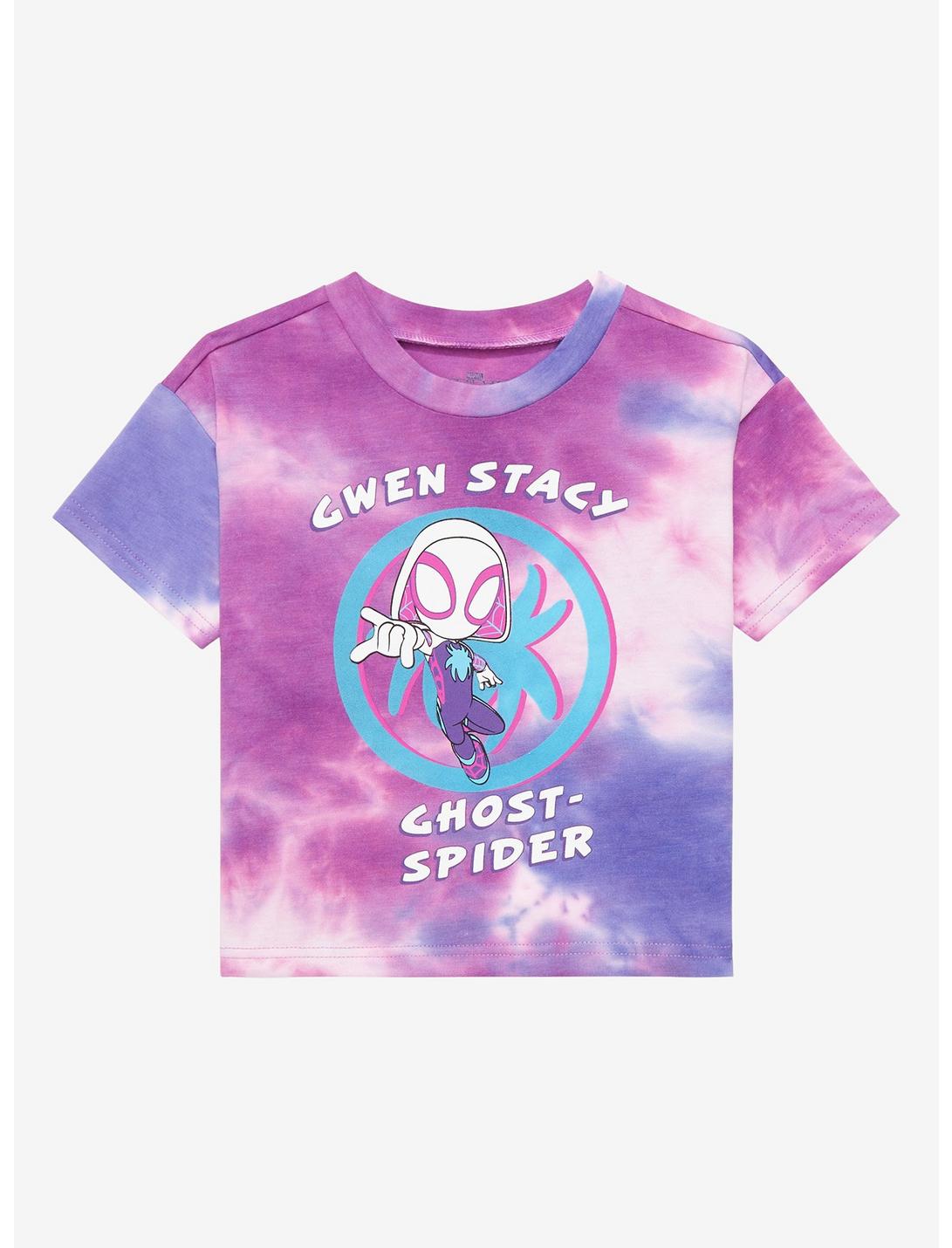 Marvel Spider-Man Chibi Gwen Stacy Tie-Dye Toddler T-Shirt - BoxLunch Exclusive, TIE DYE, hi-res