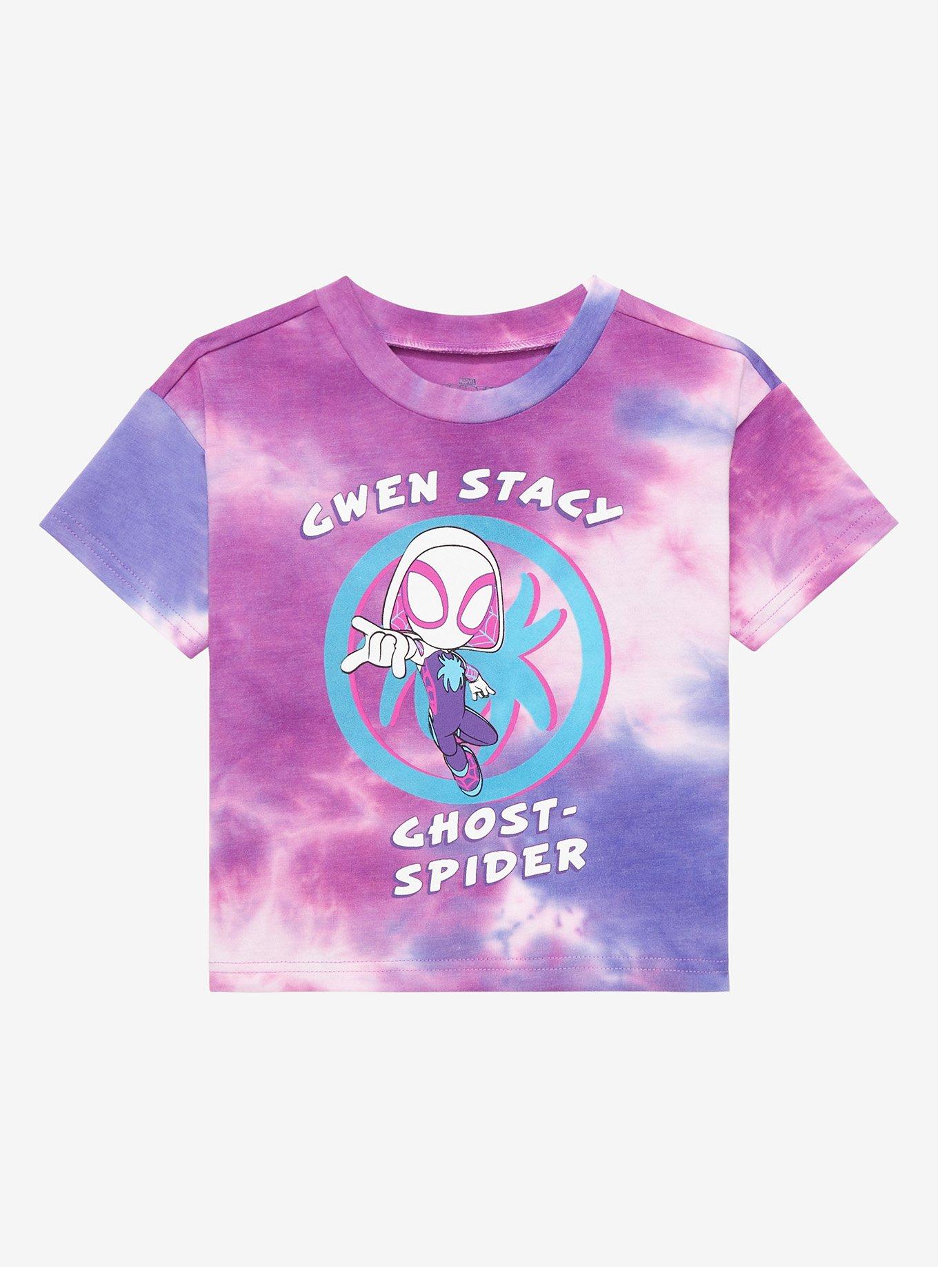 Purple Spider Tie-Dye Long Sleeve Shirts Kids