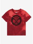 Marvel Spider-Man Spidey Face Tie-Dye Toddler T-Shirt - BoxLunch Exclusive, RED, hi-res