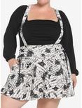Ivory The Raven Lace-Up Suspender Skirt Plus Size, MULTI, hi-res