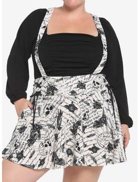 Ivory The Raven Lace-Up Suspender Skirt Plus Size, , hi-res