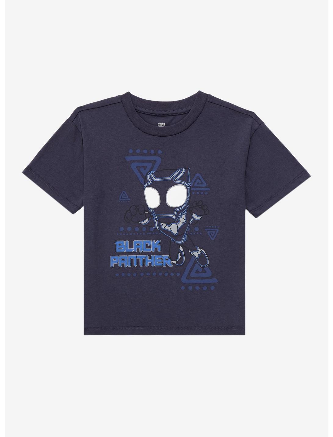 Marvel Black Panther Chibi Portrait Toddler T-Shirt - BoxLunch Exclusive , DARK NAVY, hi-res