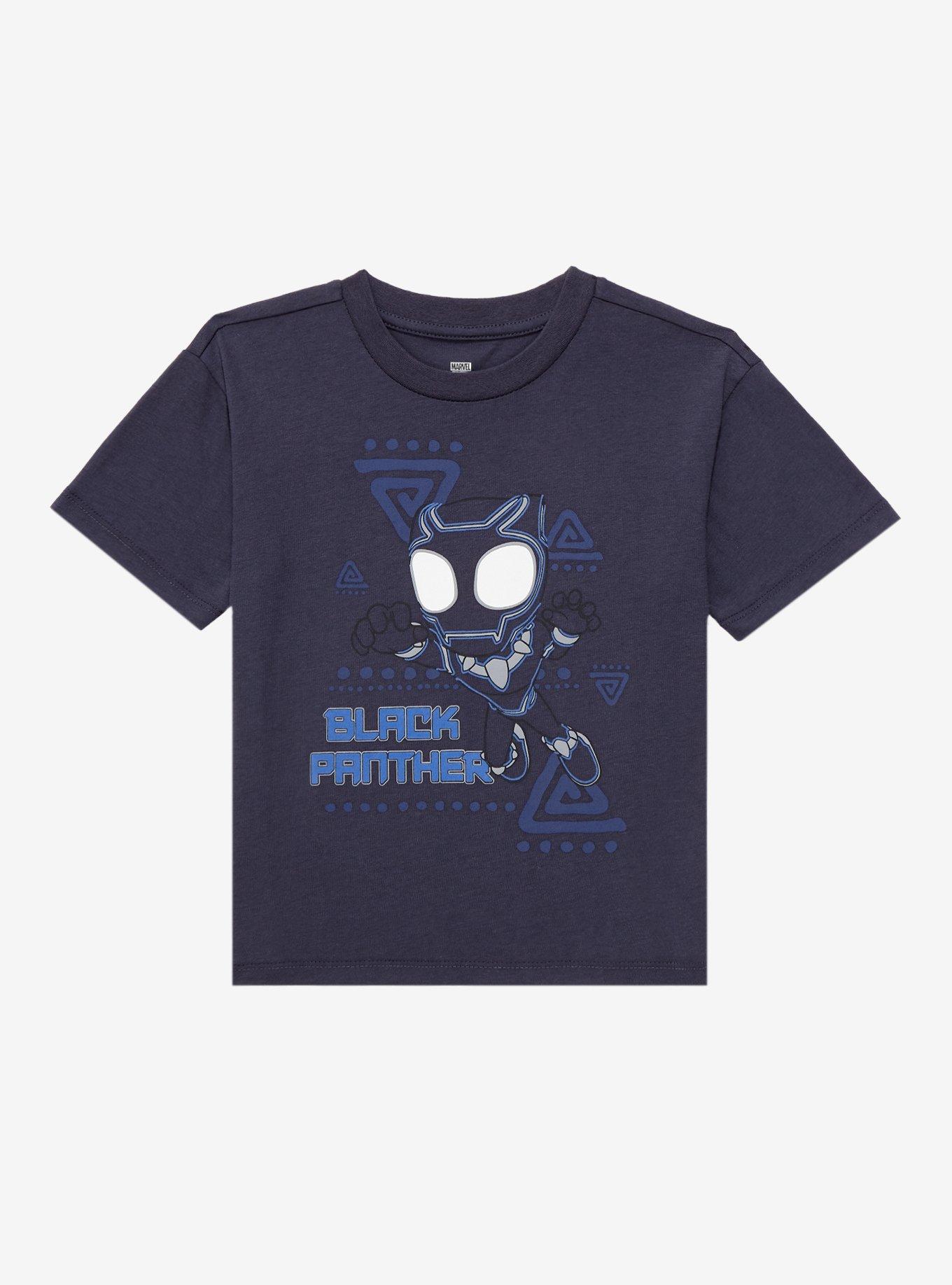 Marvel Black Panther Chibi Portrait Toddler T-Shirt - BoxLunch Exclusive , DARK NAVY, hi-res