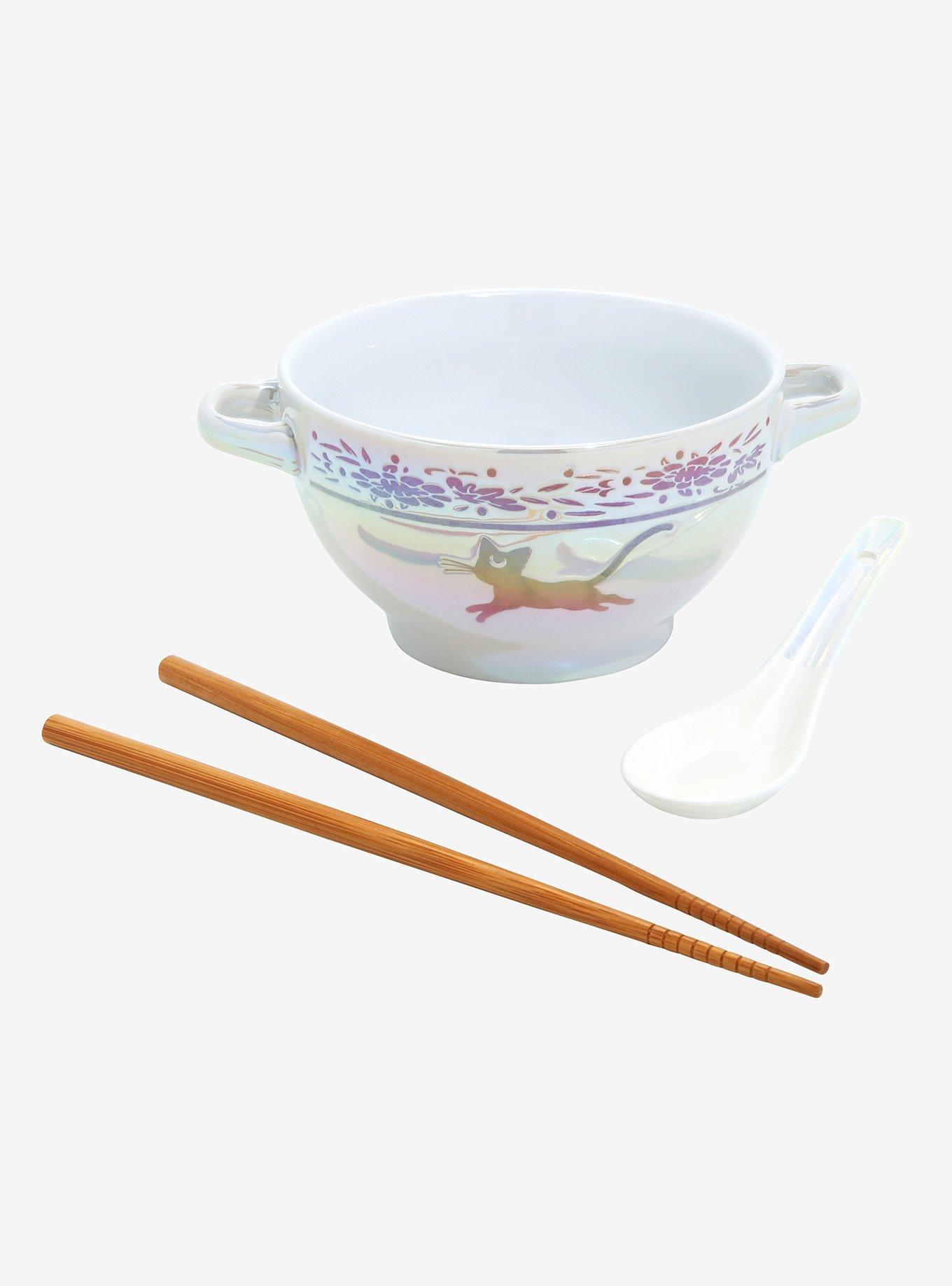 Sailor Moon Luna Ramen Bowl with Chopsticks and Spoon