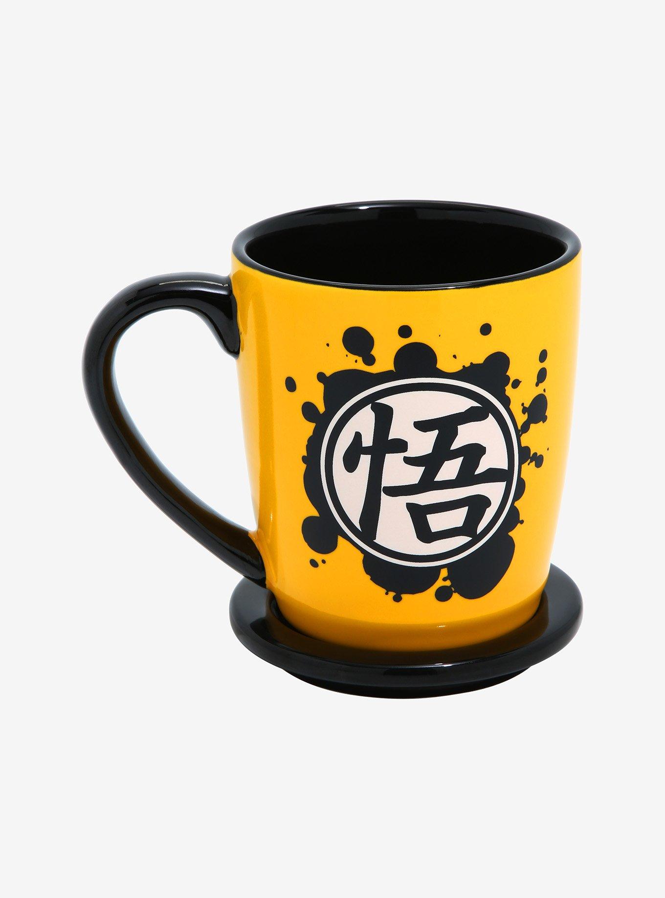Dragon Ball Z Goku Ink Blot Mug With Coaster Lid, , hi-res