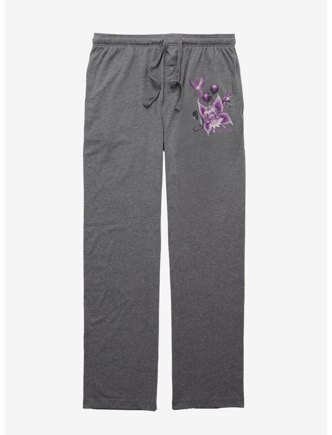 Trick Fairies Purple Flower Buds Fairy Pajama Pants, GRAPHITE HEATHER, hi-res
