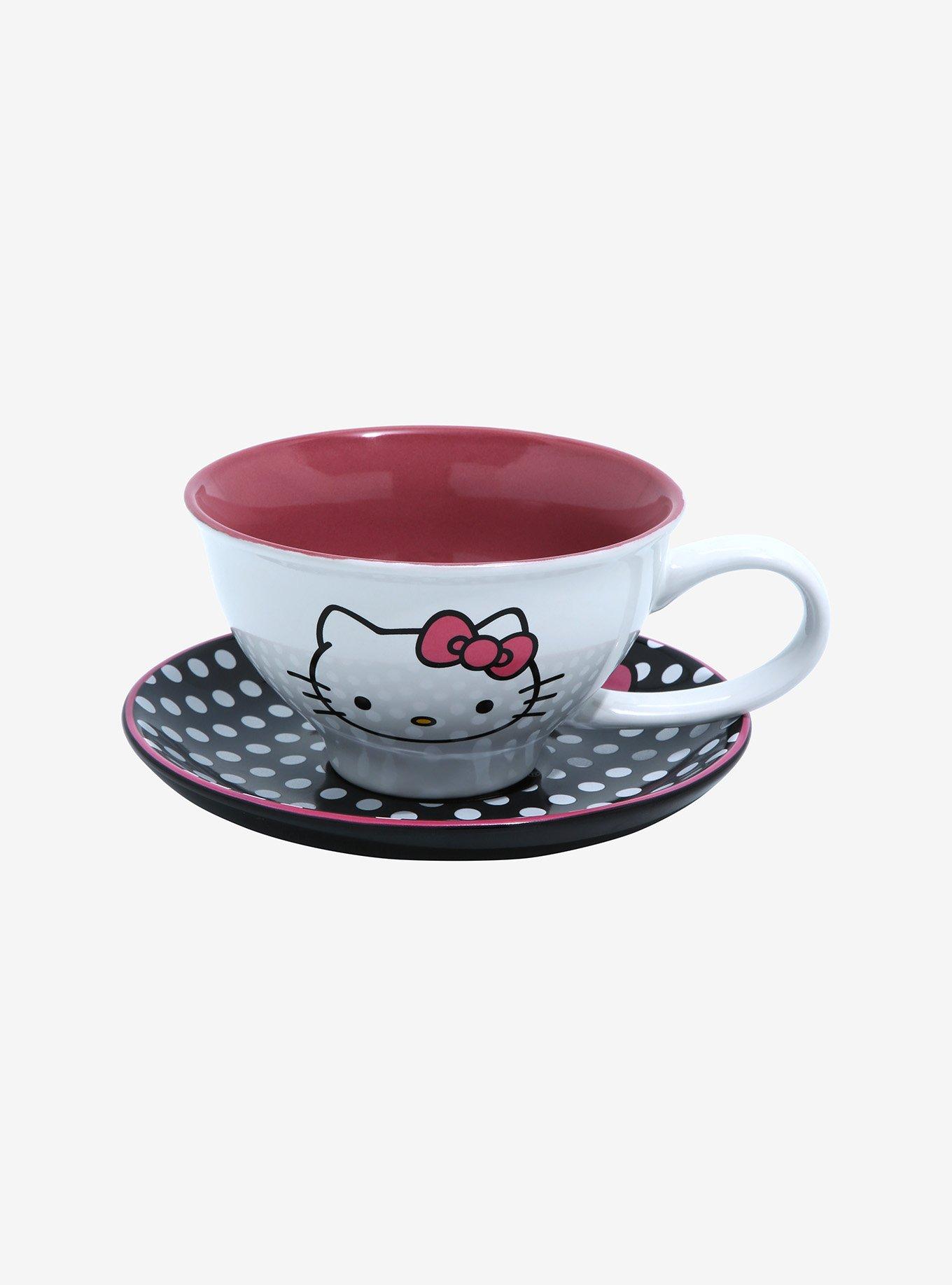Sanrio Hello Kitty Polka Dot Teacup & Saucer, , hi-res