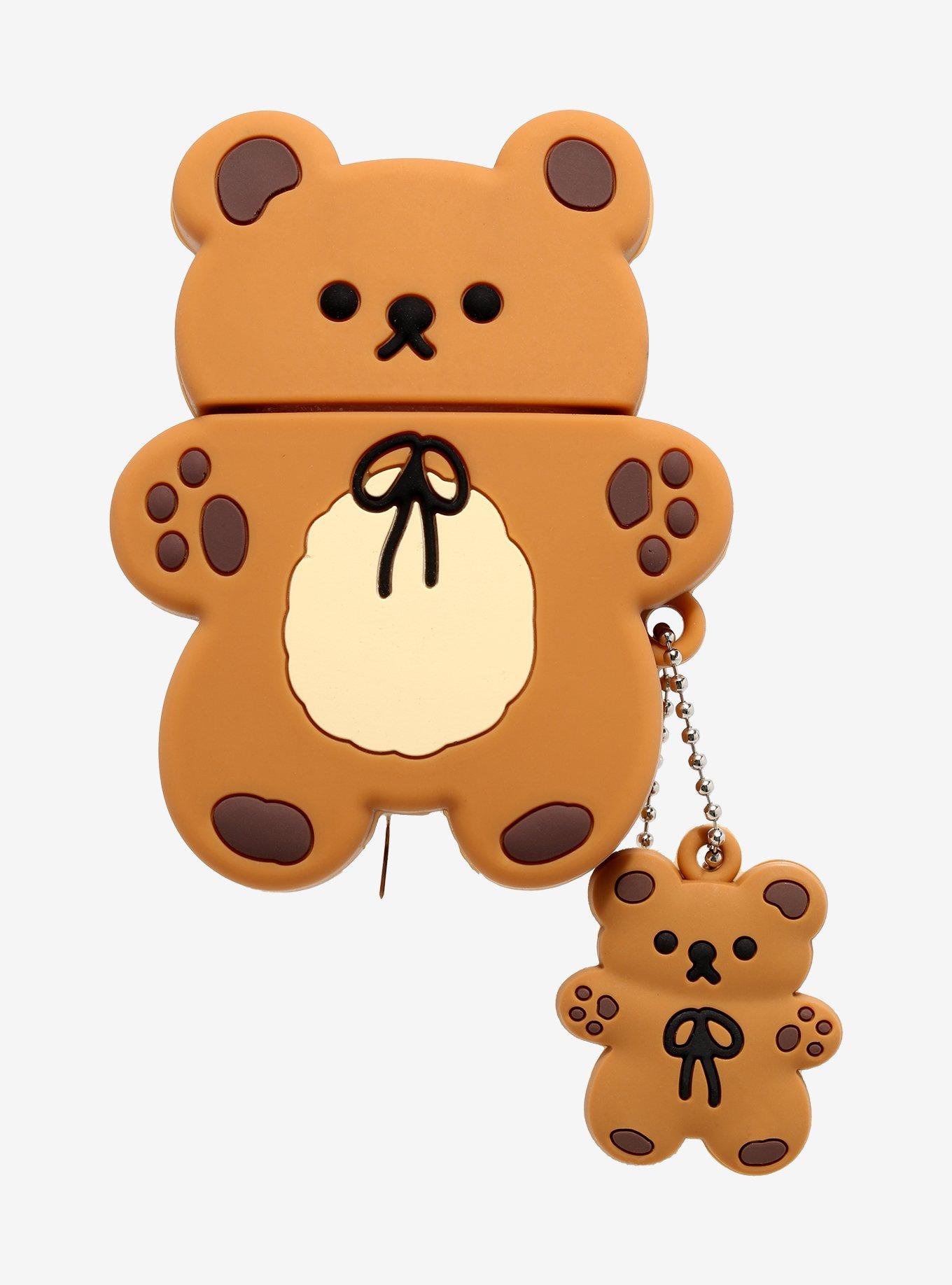 Kawaii Teddy Bear Wireless Earbud Case Cover, , hi-res