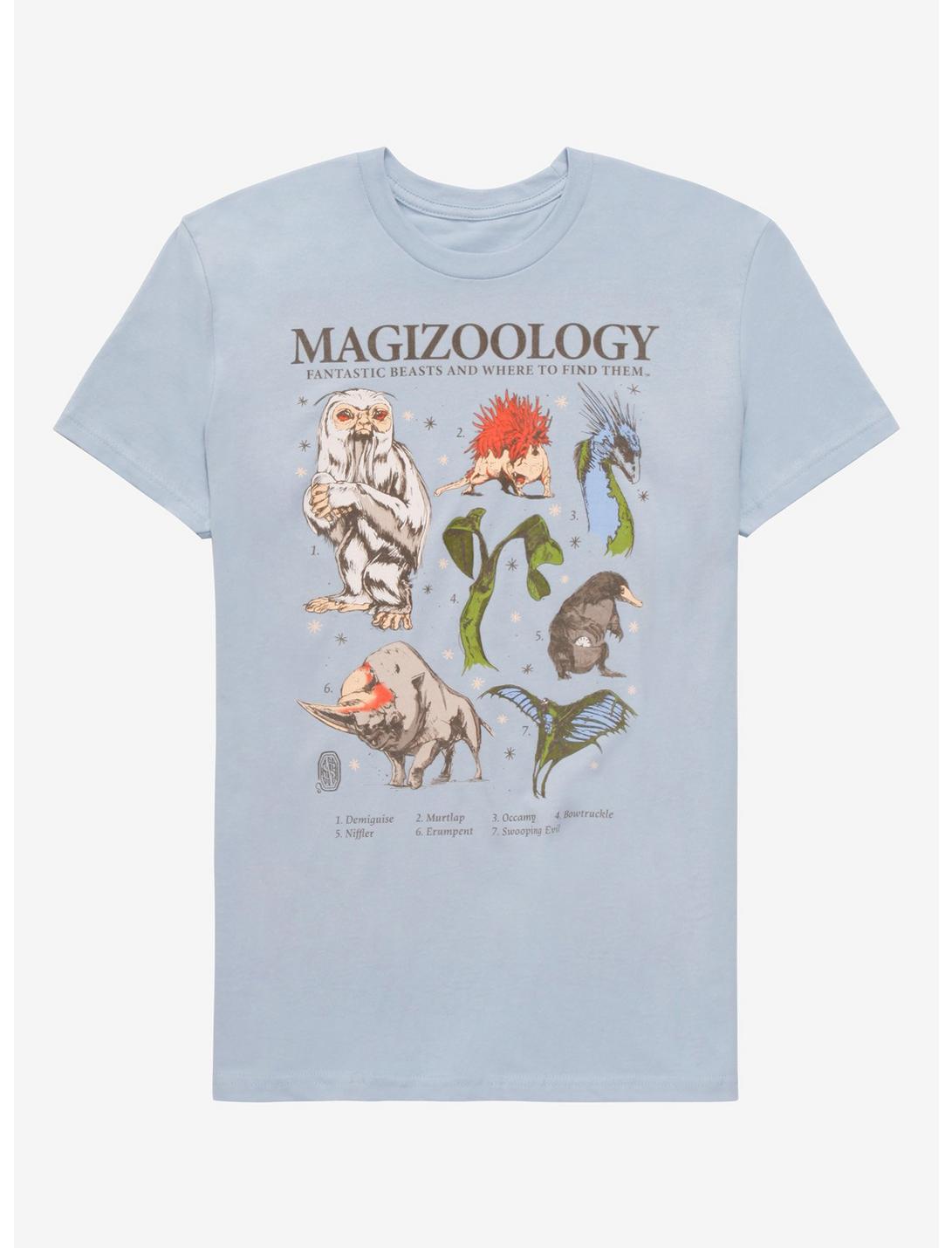 Fantastic Beasts and Where to Find Them Magizoology T-Shirt - BoxLunch Exclusive , LIGHT BLUE, hi-res