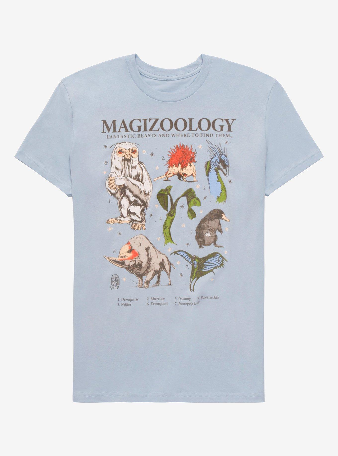Fantastic Beasts and Where to Find Them Magizoology T-Shirt - BoxLunch Exclusive , LIGHT BLUE, hi-res
