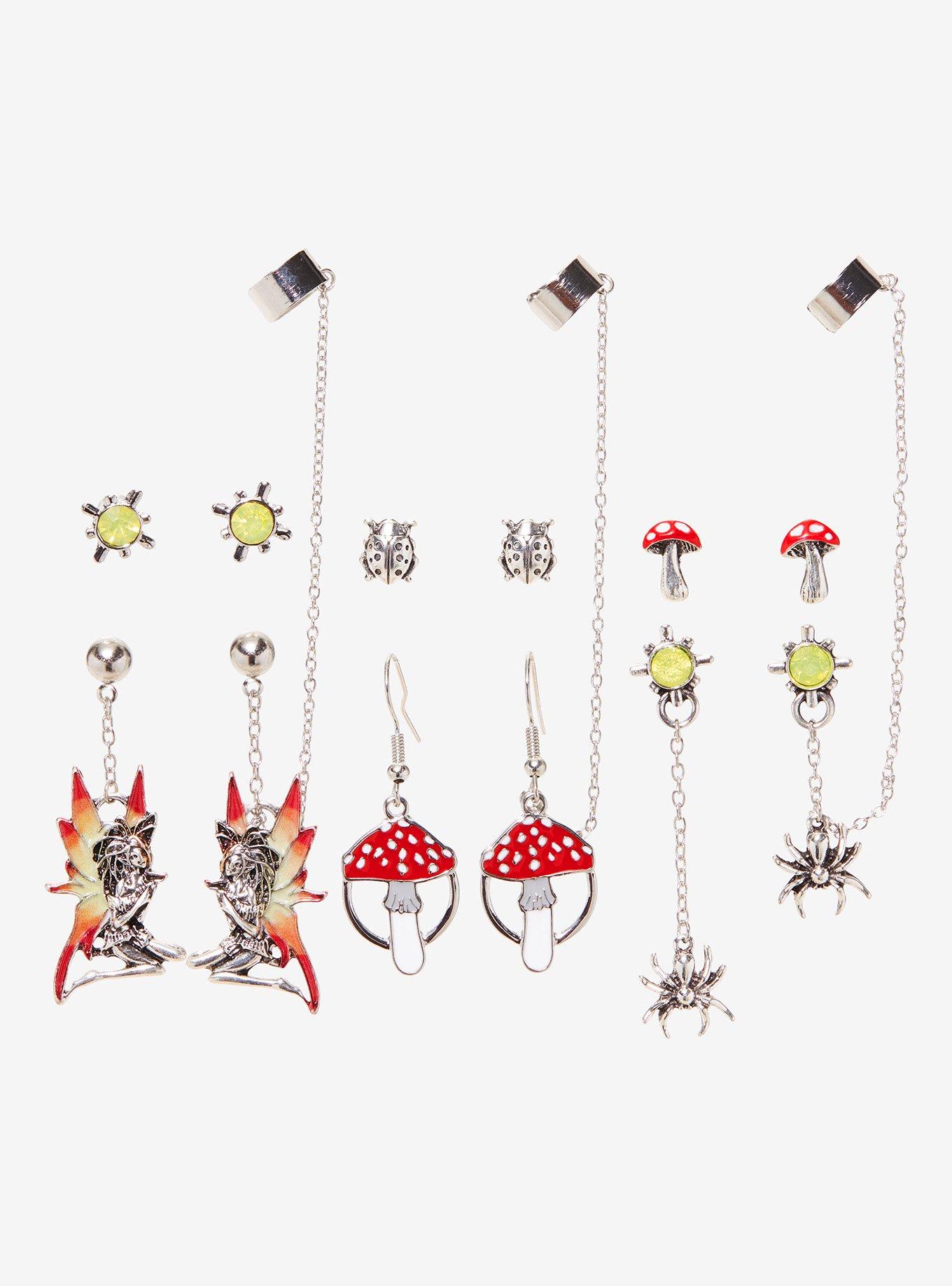 Fairies By Trick Red Fairy Cuff Earring Set, , hi-res