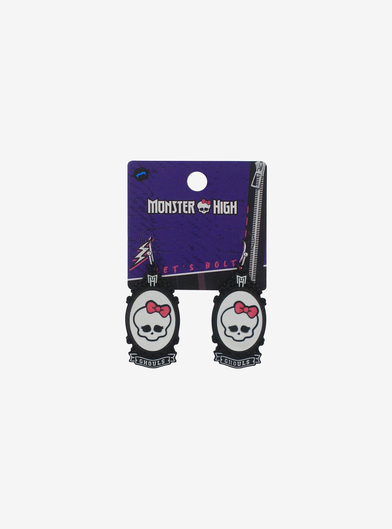 Monster High Cameo Skull Earrings, , hi-res