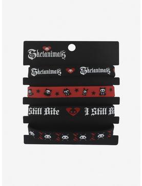 Skelanimals Red & Black Rubber Bracelet Set, , hi-res
