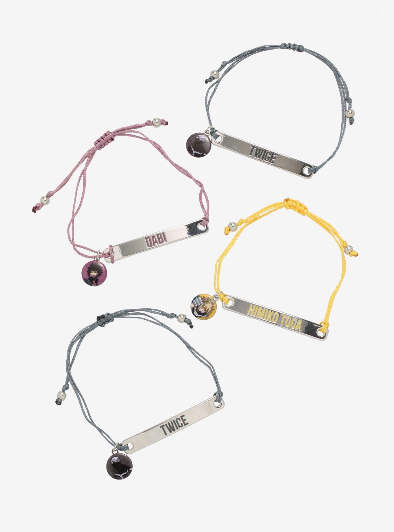 My Hero Academia Villains Nameplate Cord Bracelet Set, , hi-res