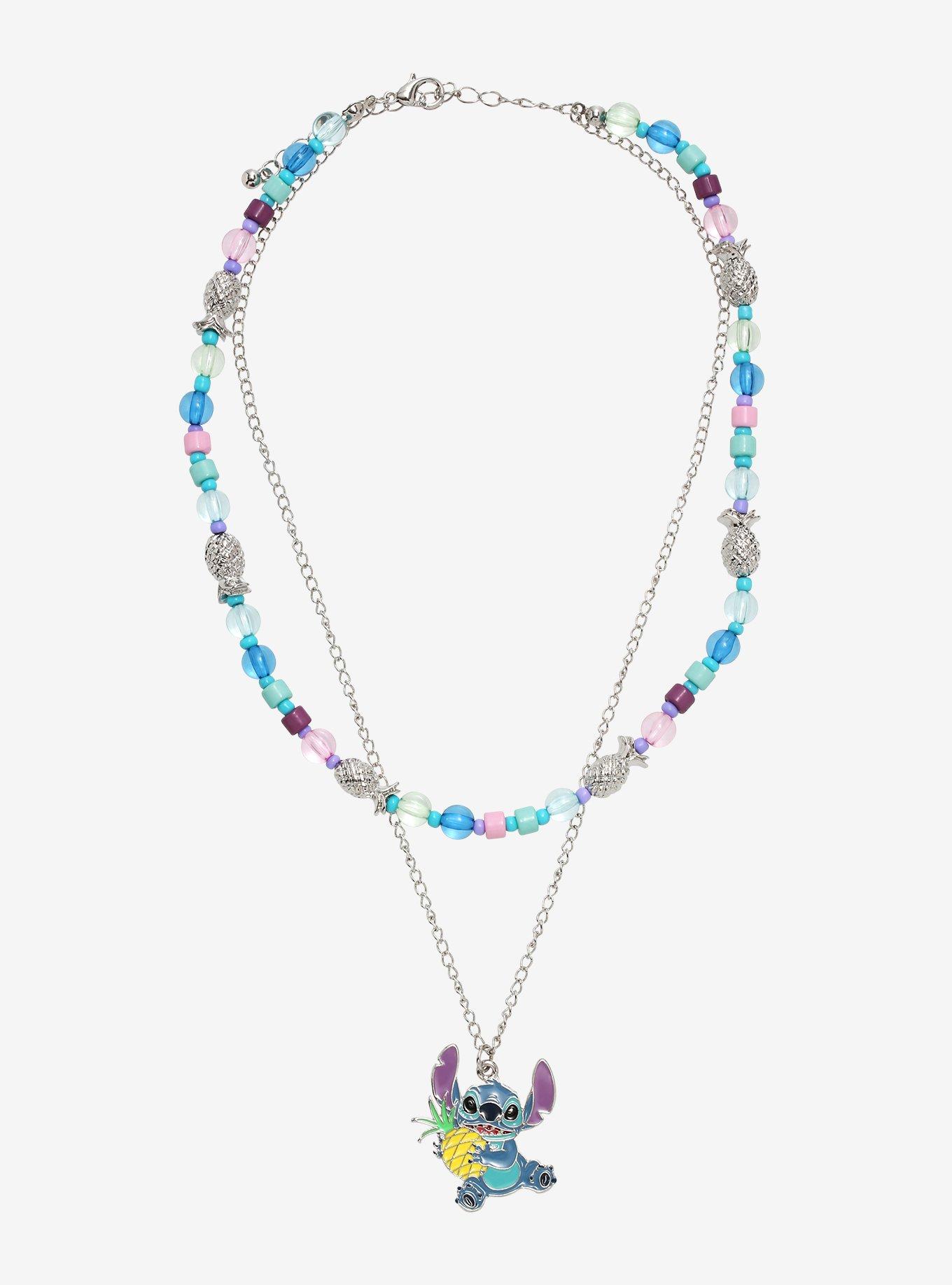 Disney Lilo & Stitch Tropical Pineapple Beaded Necklace, , hi-res