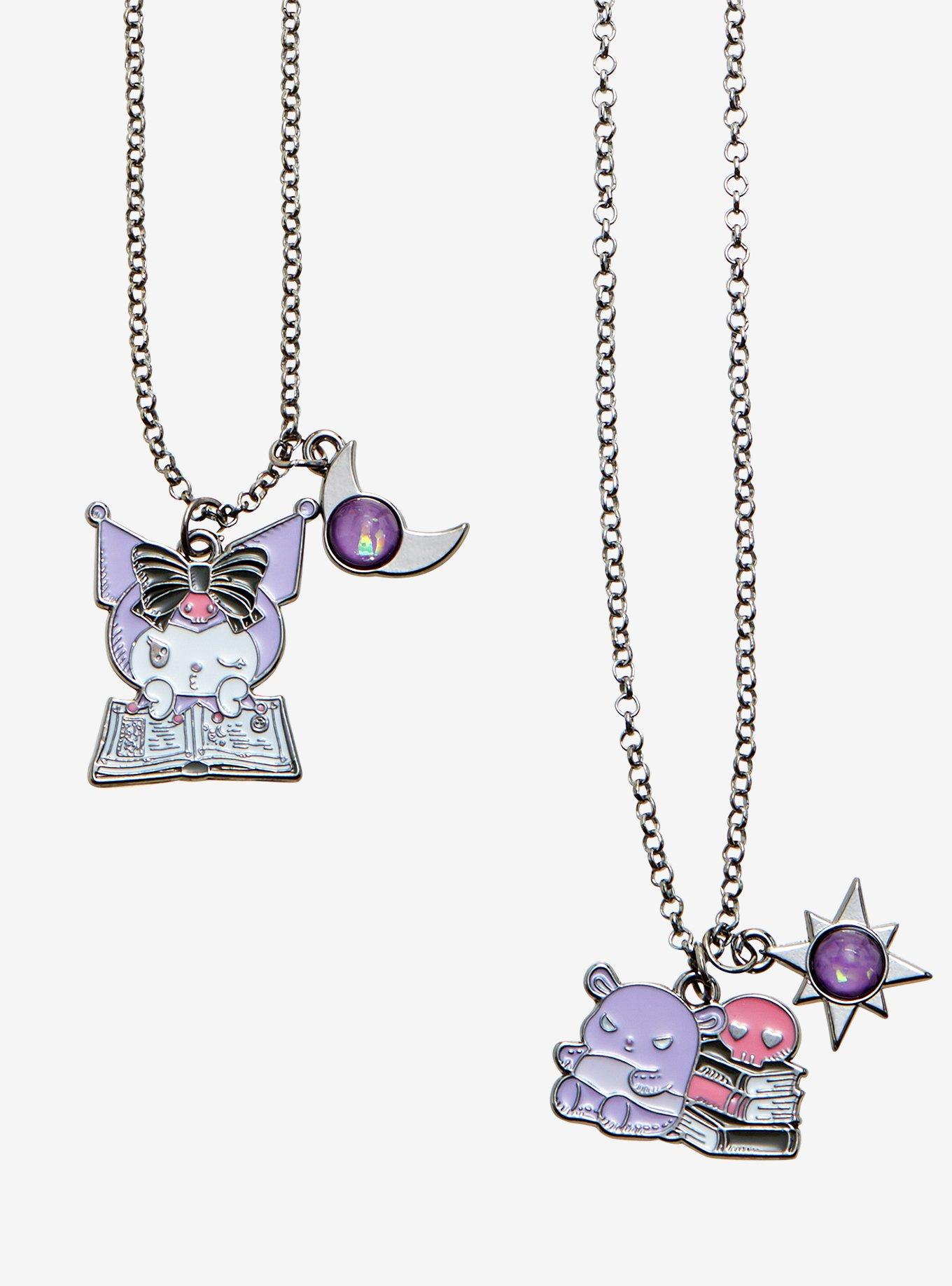 Kuromi & Baku Fortune Telling Best Friend Necklace Set, , hi-res