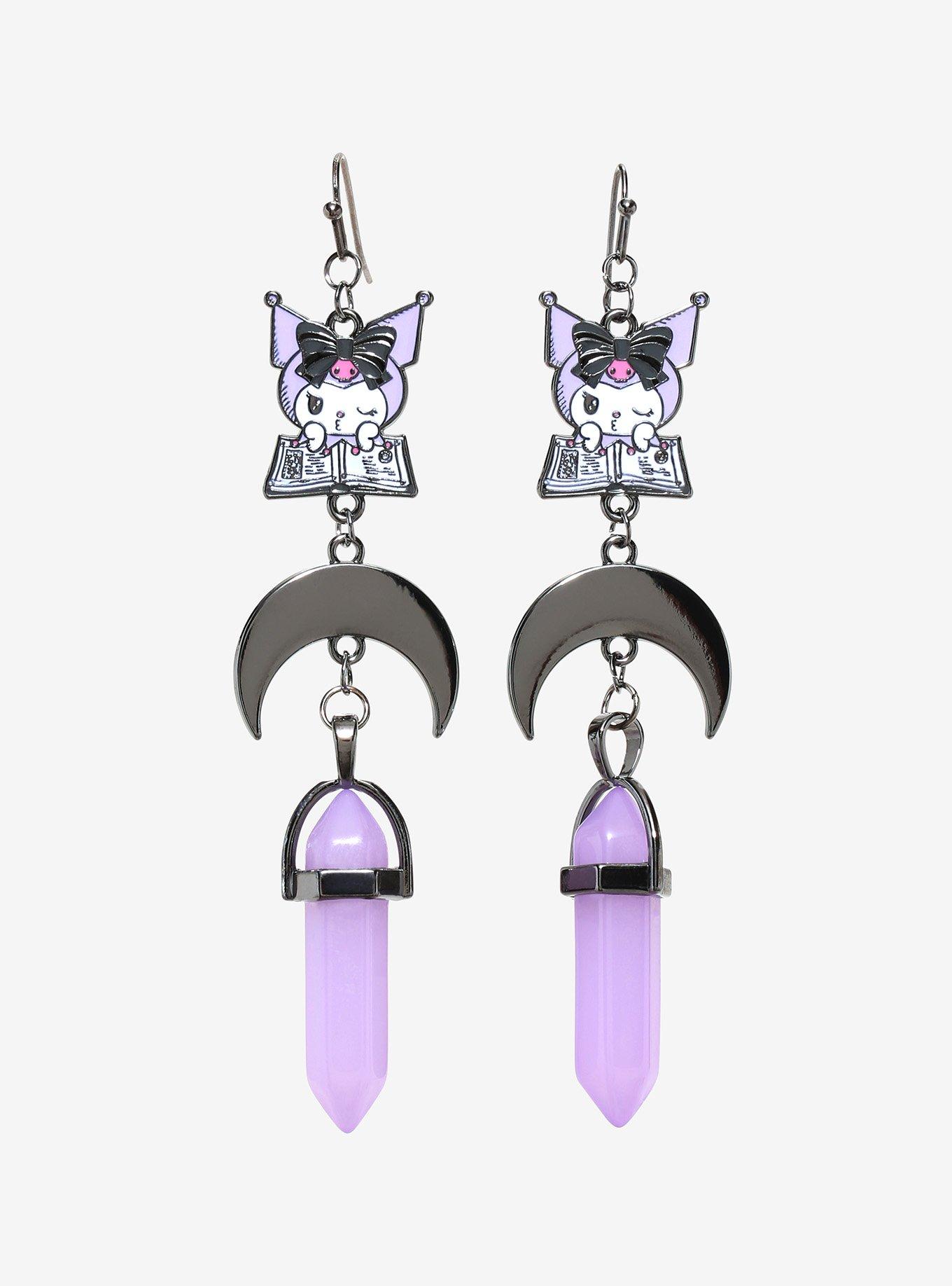 Kuromi Fortune Telling Moon Crystal Drop Earrings