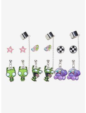 Invader Zim GIR Icons Cuff Earring Set, , hi-res