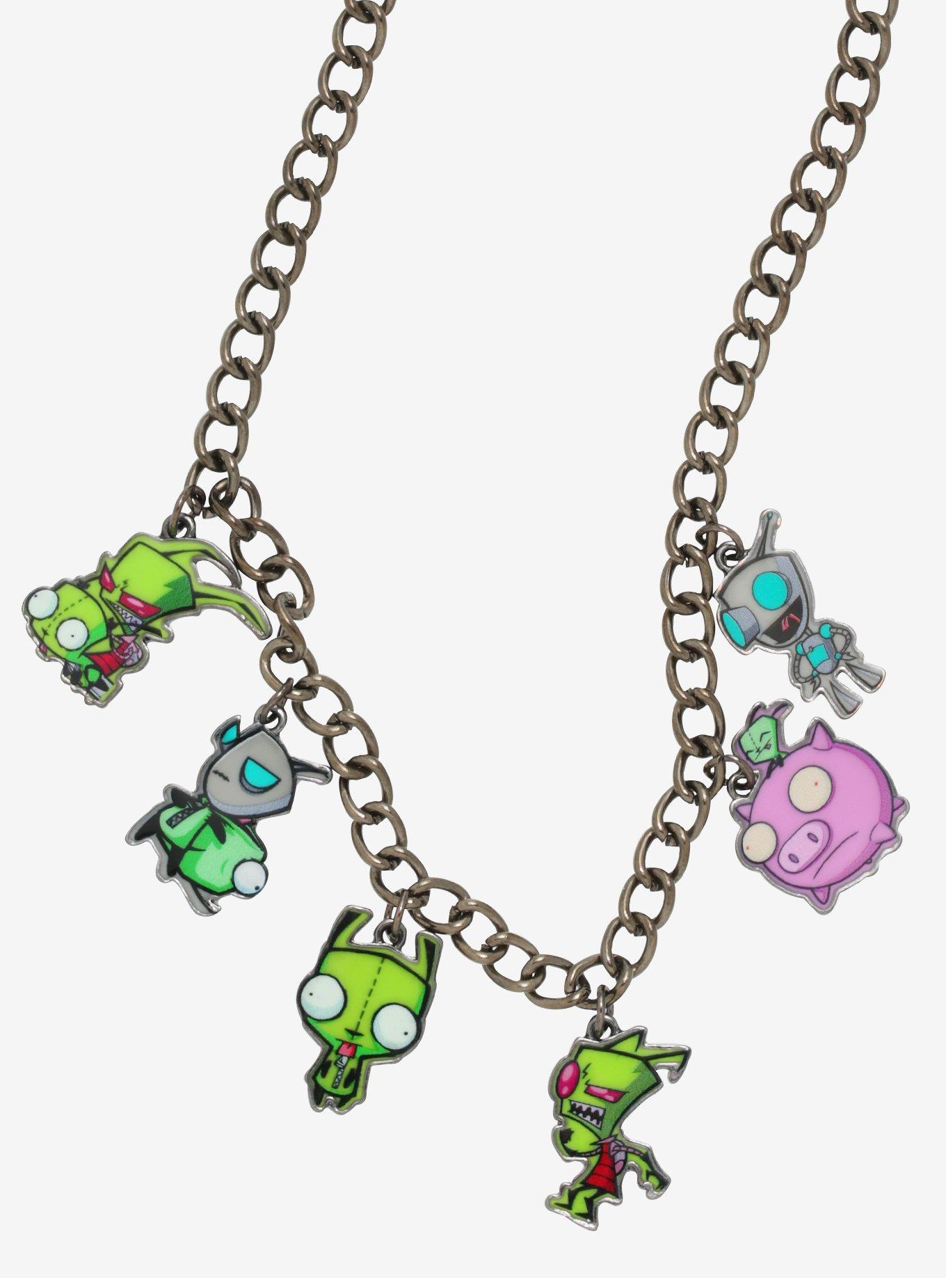 Invader Zim Character Charm Necklace, , hi-res
