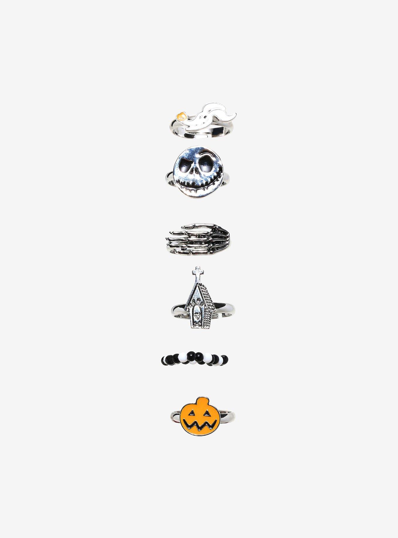 The Nightmare Before Christmas Jack Zero Grave Ring Set Hot Topic