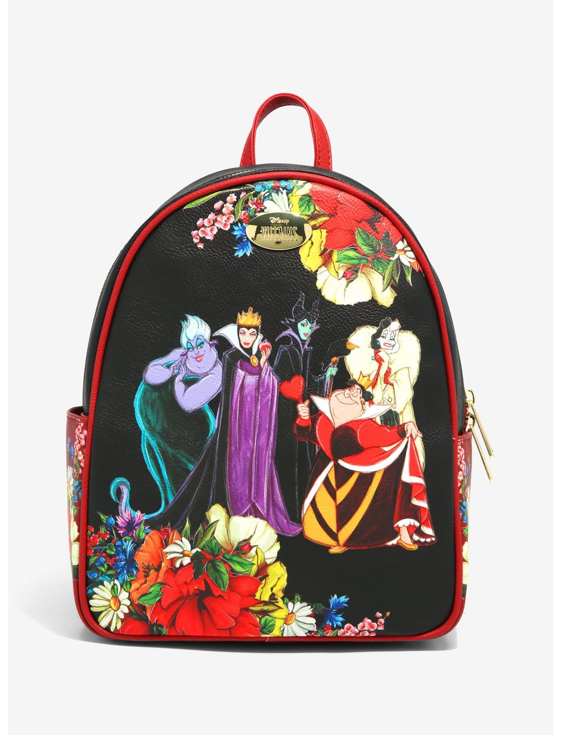 Disney Villains Group Portrait Floral Mini Backpack, , hi-res