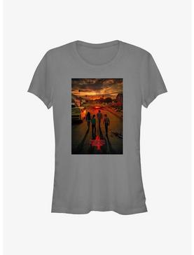 Stranger Things California Poster Girl's T-Shirt, CHARCOAL, hi-res