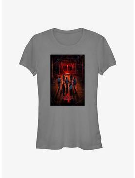 Stranger Things Creel Poster Girl's T-Shirt, CHARCOAL, hi-res