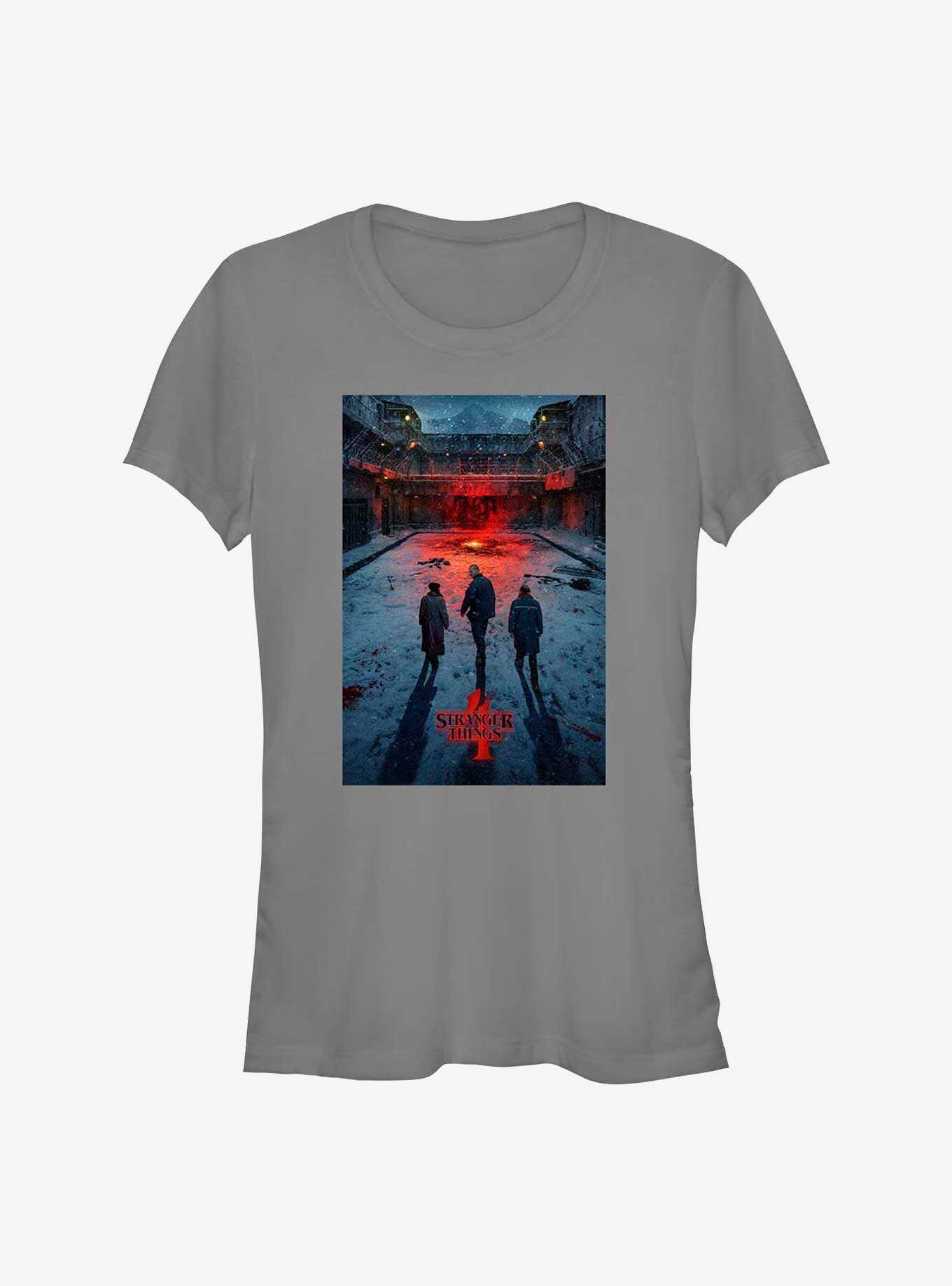 Stranger Things Russia Poster Girls T-Shirt, CHARCOAL, hi-res