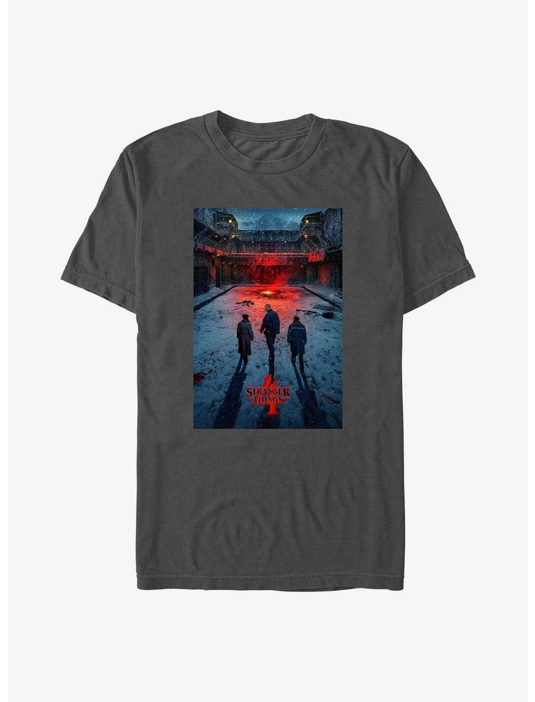 Stranger Things Russia Poster T-Shirt, CHARCOAL, hi-res