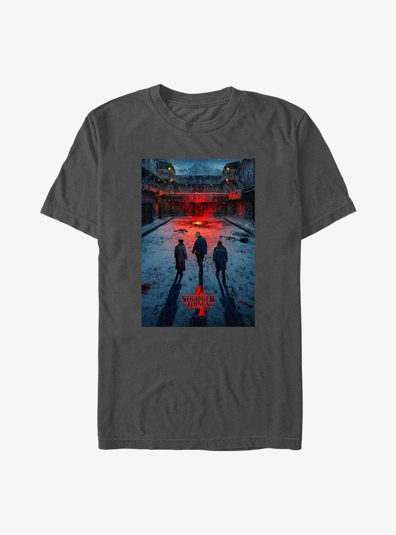 Stranger Things Russia Poster T-Shirt, CHARCOAL, hi-res
