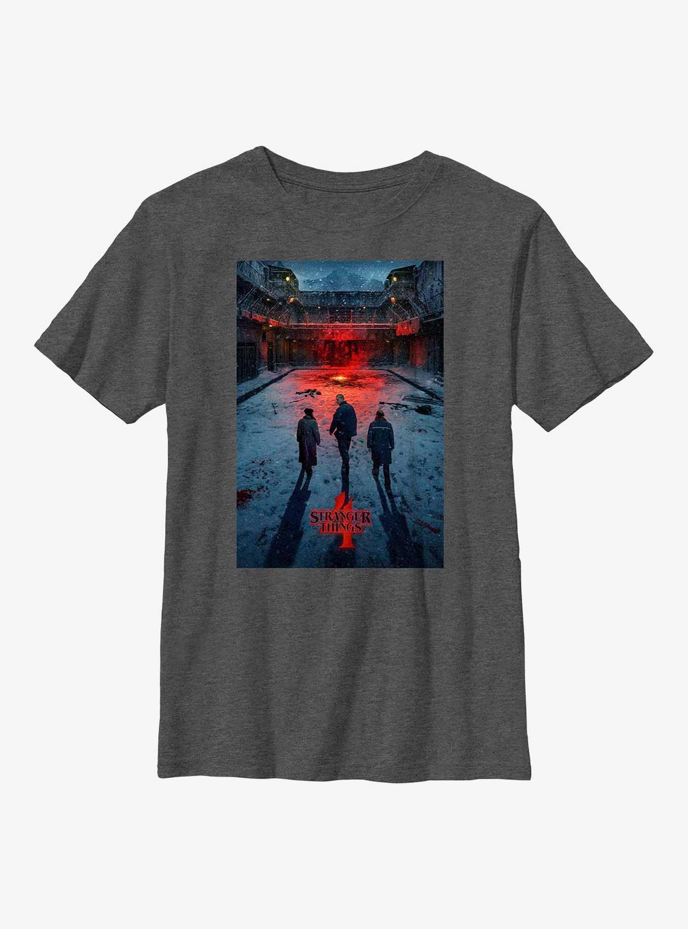 Stranger Things Russia Poster Youth T-Shirt, CHAR HTR, hi-res