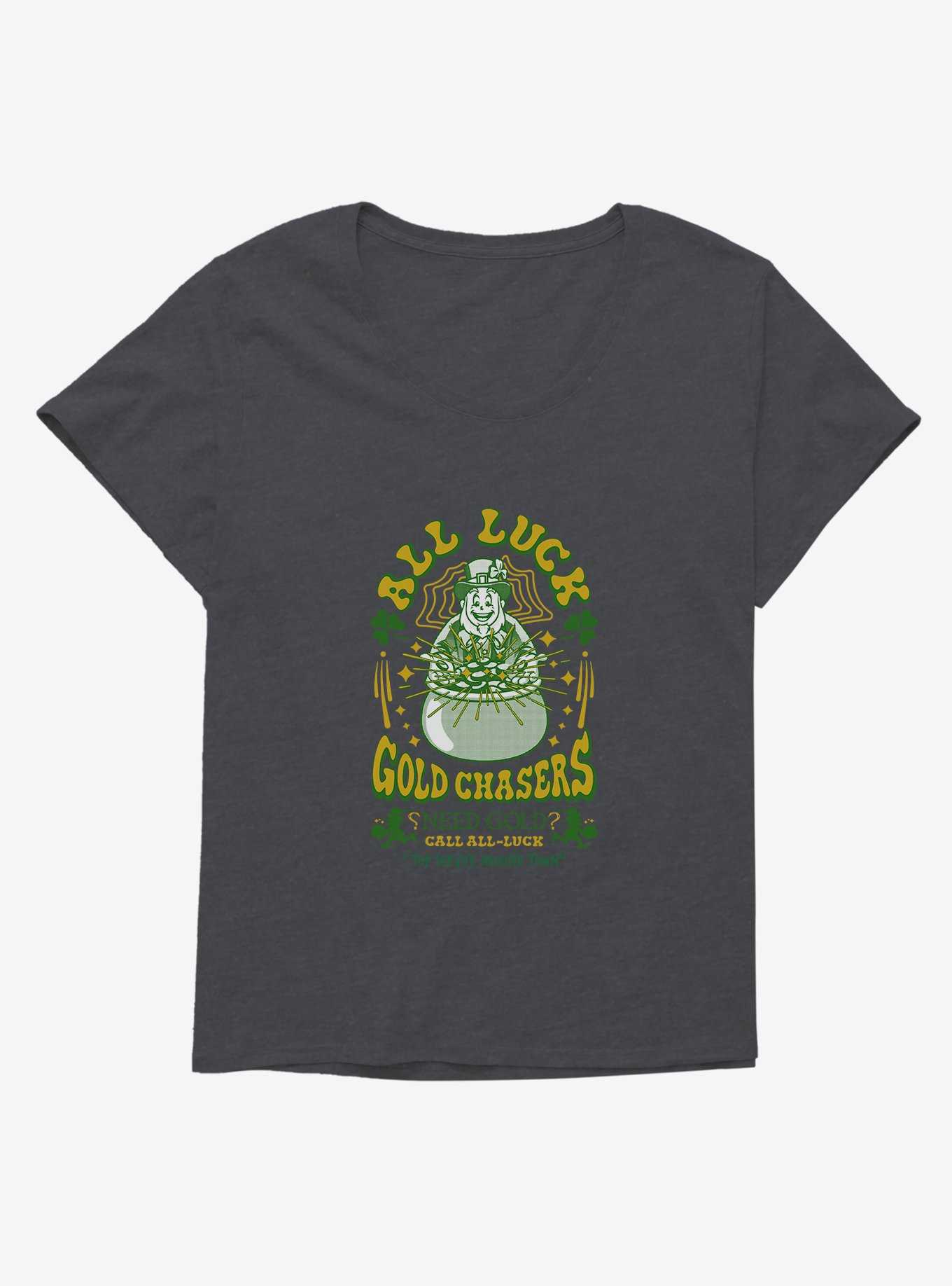 St. Patty's All Luck Gold Chasers Girls T-Shirt Plus Size, , hi-res